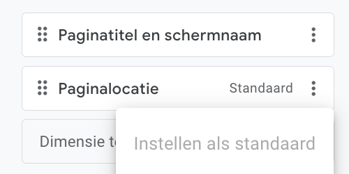 aangepaste dimensie in een rapport