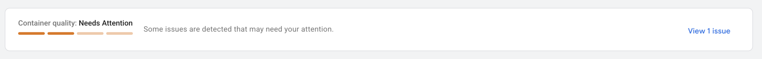 Container quality google tag manager